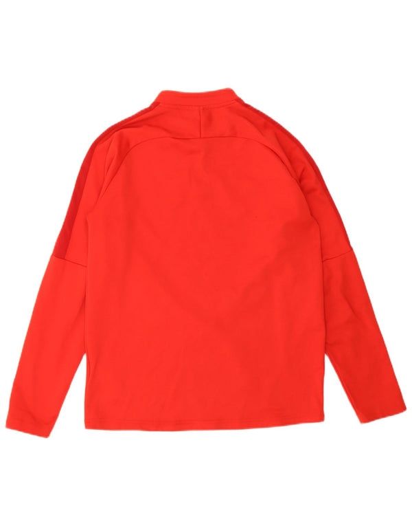 Nike Boys Dri Fit Top Langærmet med lynlåshals 13-14 år XL Rød Polyester