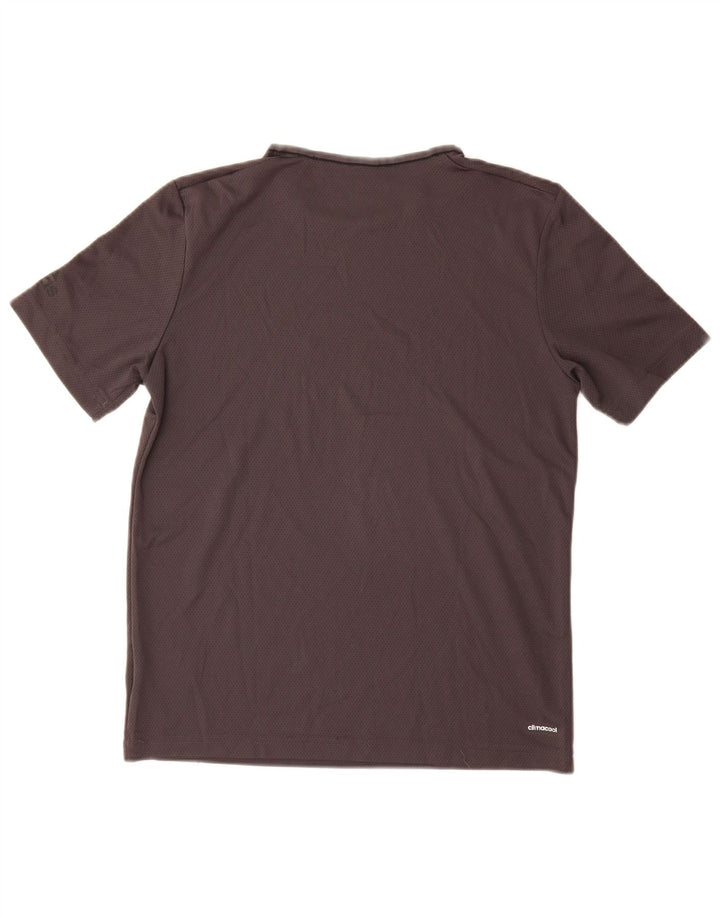 Adidas Dame Climacool T-Shirt Top UK 12 Medium Grå Polyester