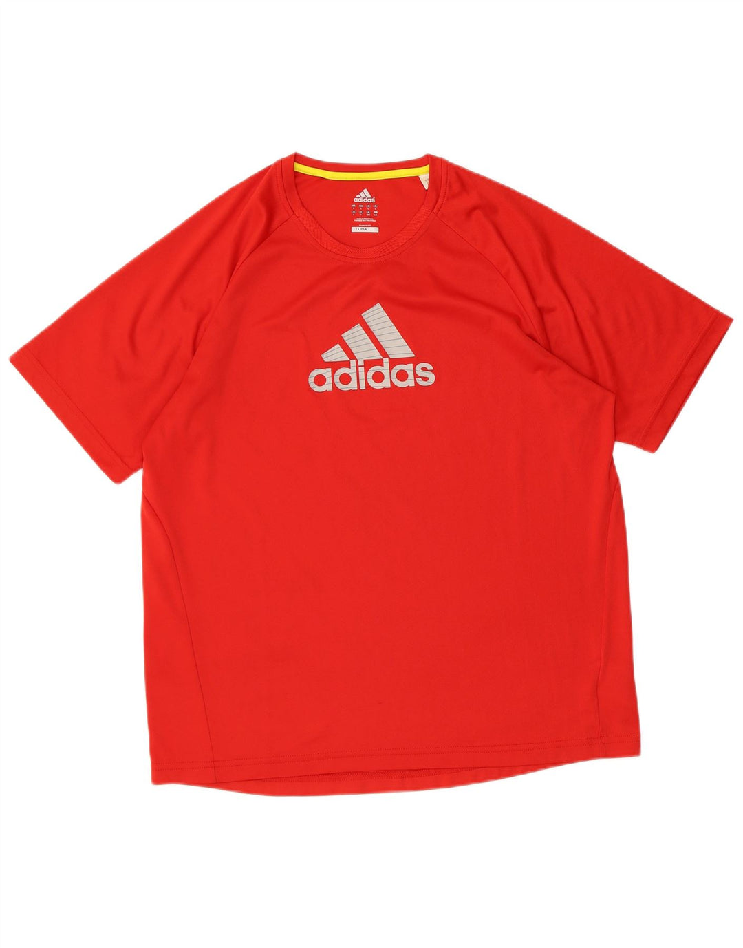 ADIDAS Herre Climalite Grafisk T-Shirt Top Stor Rød Polyester