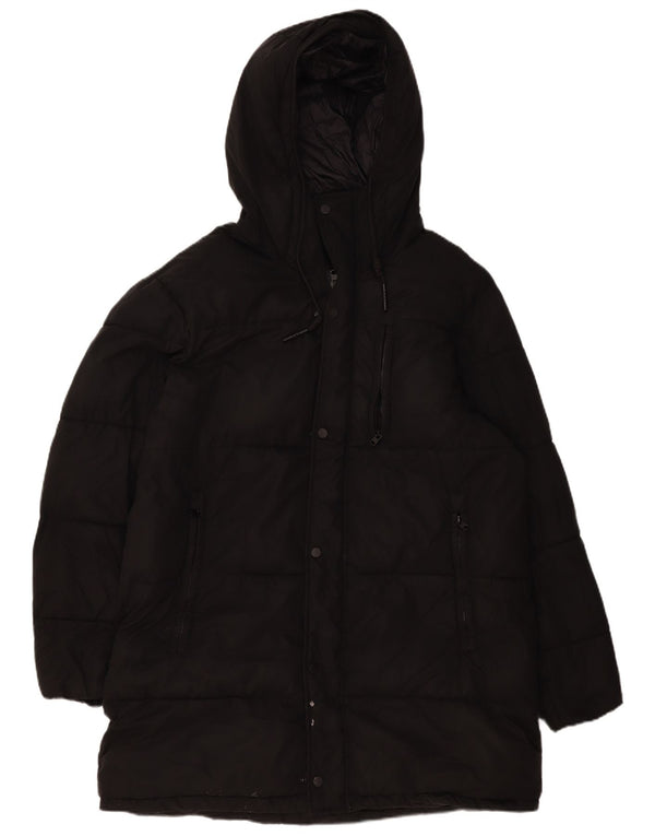 Zara Herre Hooded Polstret Coat UK 40 Large Black