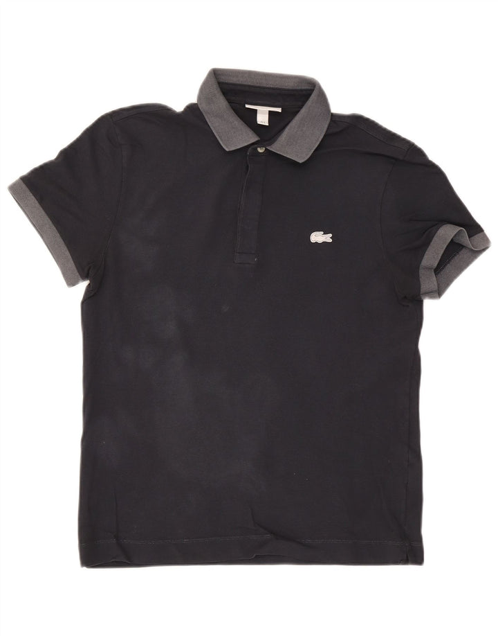 Lacoste Herre Regular Fit Polo Shirt Størrelse 3 Small Navy Blue Colourblock