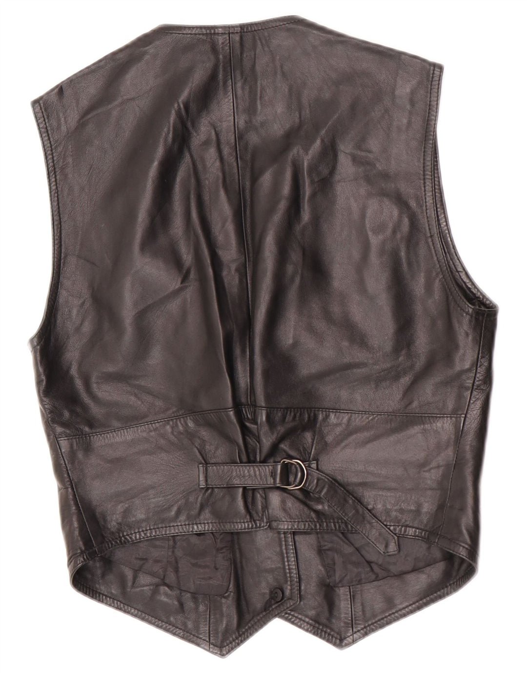 Maxime Dame Crop Lædervest IT 44 Medium Sort