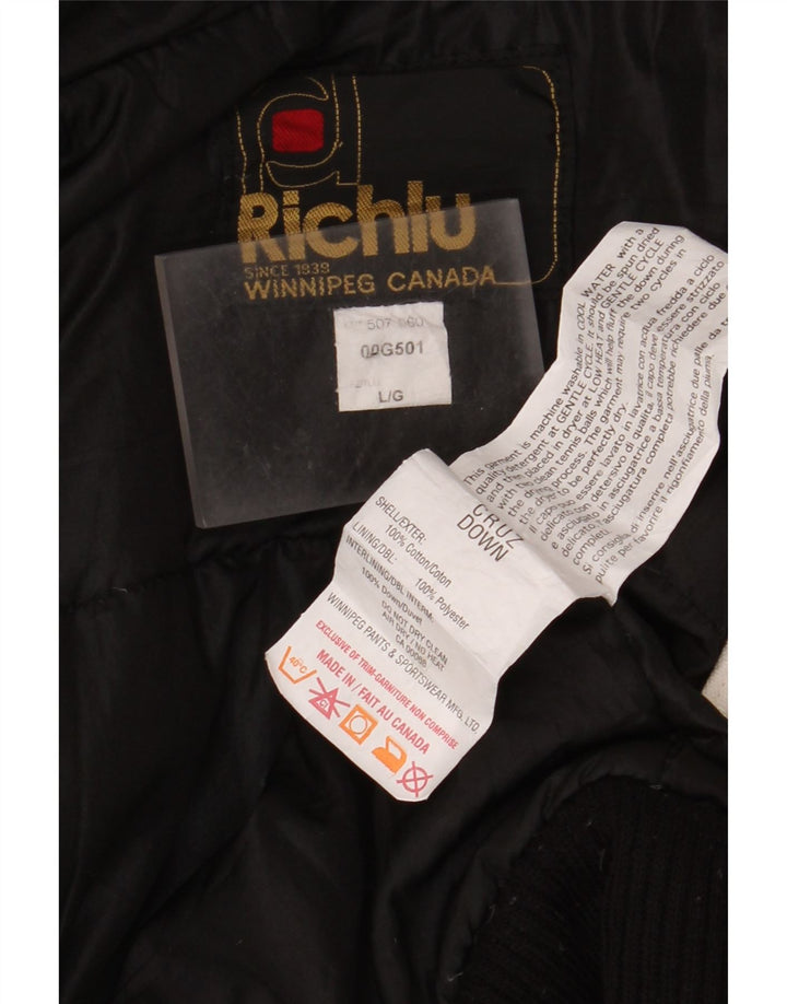 Richlu Herre Hooded Bomber Jacket UK 40 Large Off White Bomuld