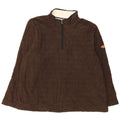 Orvis Herre 1/4 Zip Zip Neck Sweatshirt Jumper 2XL Brun Polyester