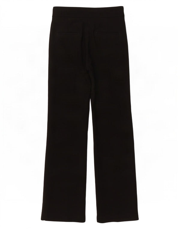 Zara kvinders højtaljede brede ben Casual bukser Medium W28 L35 Sort
