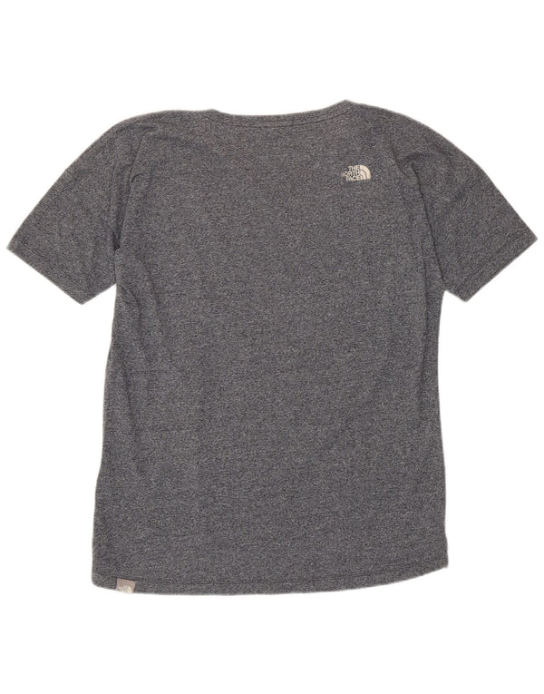 The North Face Dame T-Shirt Top UK 14 Medium Navy Blue Flecked Bomuld