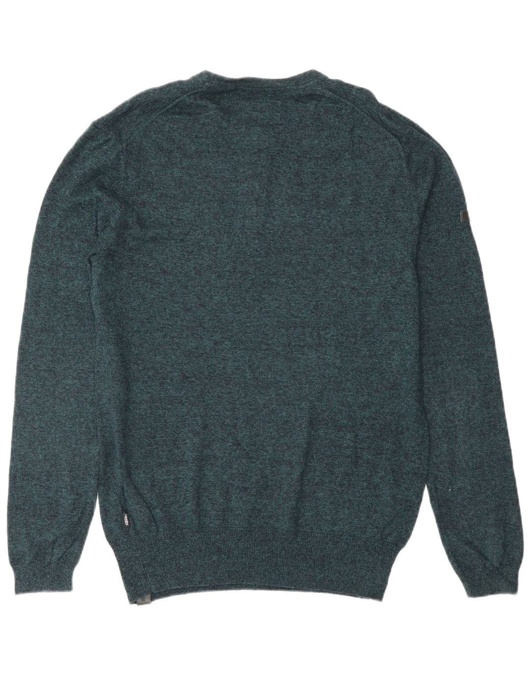 SUPERDRY Herre sweater med rund hals, lille blå flækket bomuld