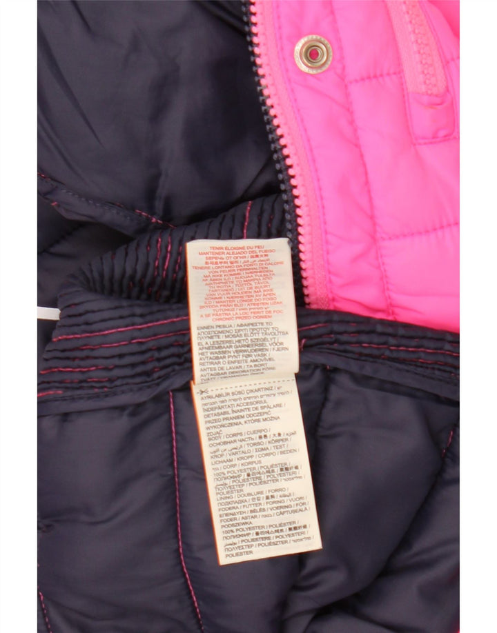 Superdry Polstret hættejakke til kvinder UK 14 Large Pink Polyester