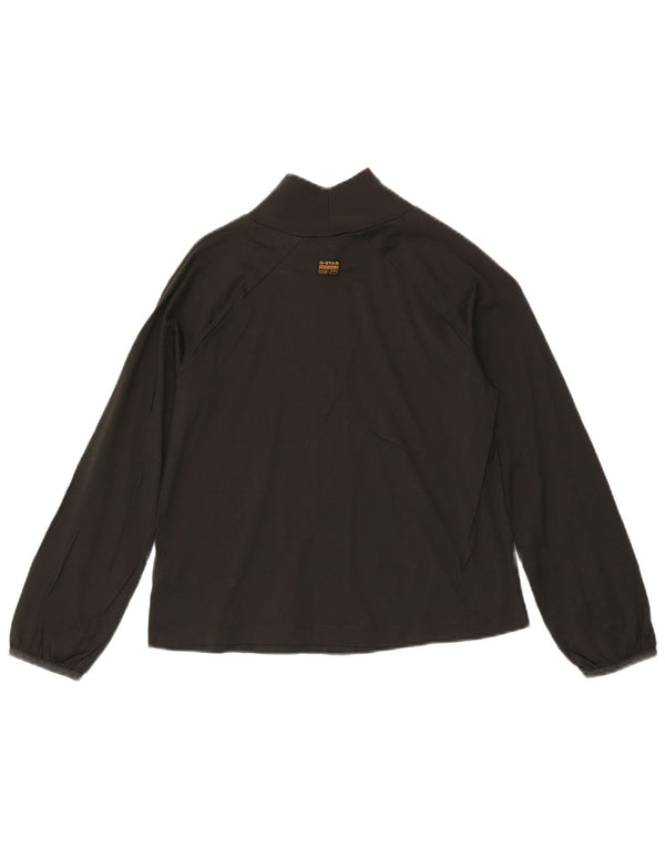 G-Star Womens Crop Top Langærmet UK 6 XS Grå Bomuld