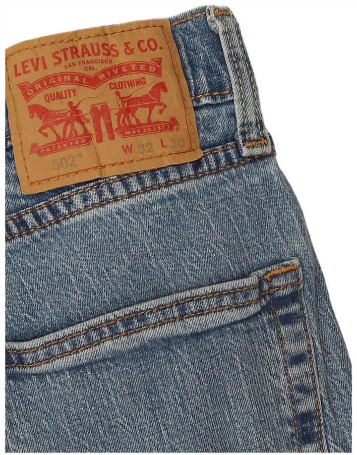 Levi's Herre 502 tilspidsede jeans W32 L30 blå bomuld