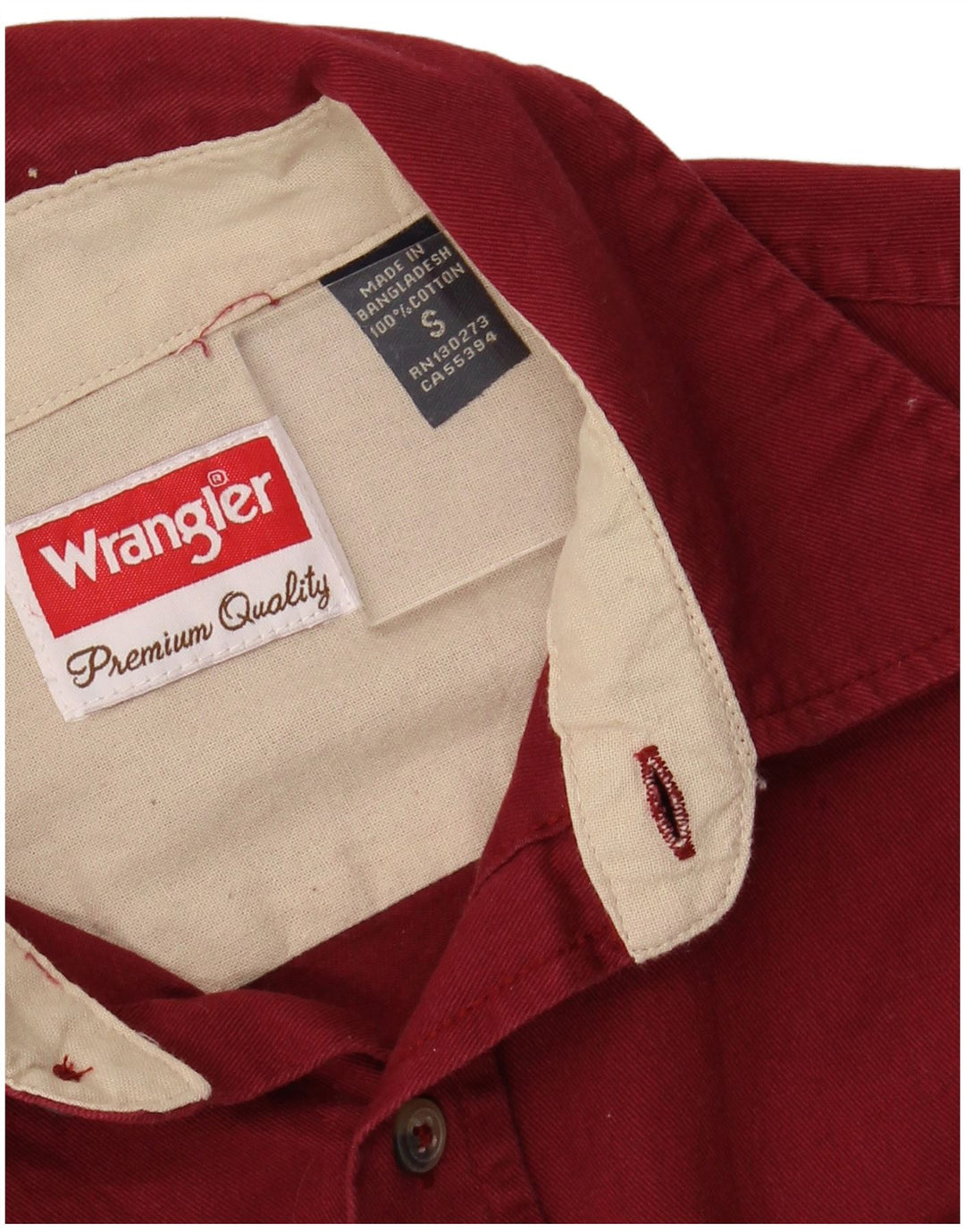WRANGLER Herreskjorte Lille Bourgogne bomuld