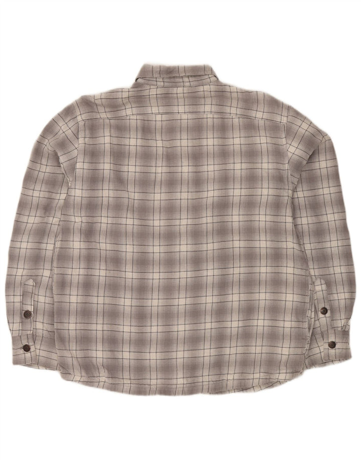 WRANGLER Herre skovhugger flannelskjorte mellemgrå ternet bomuld