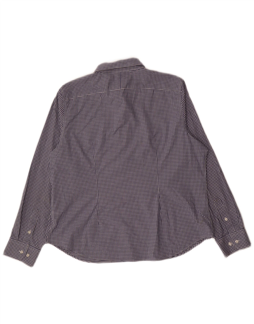 Chaps Dame Petite Shirt UK 14 Large Navy Blue Gingham