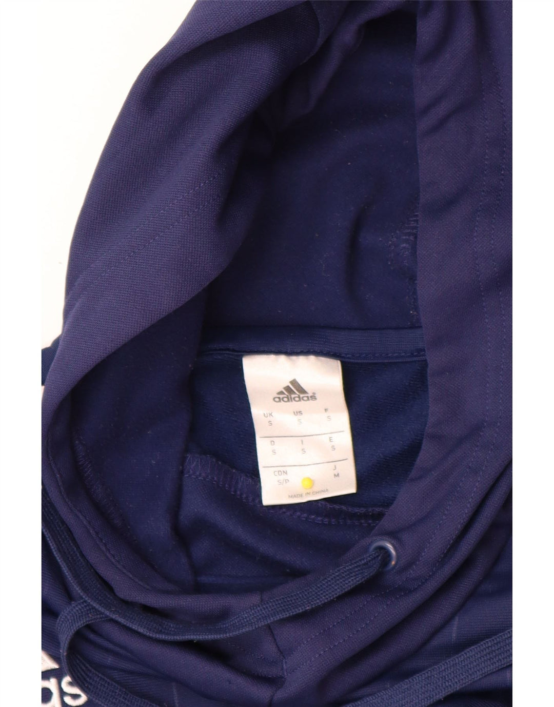 Adidas Hættetrøje til mænd Small Navy Blue Colourblock Polyester