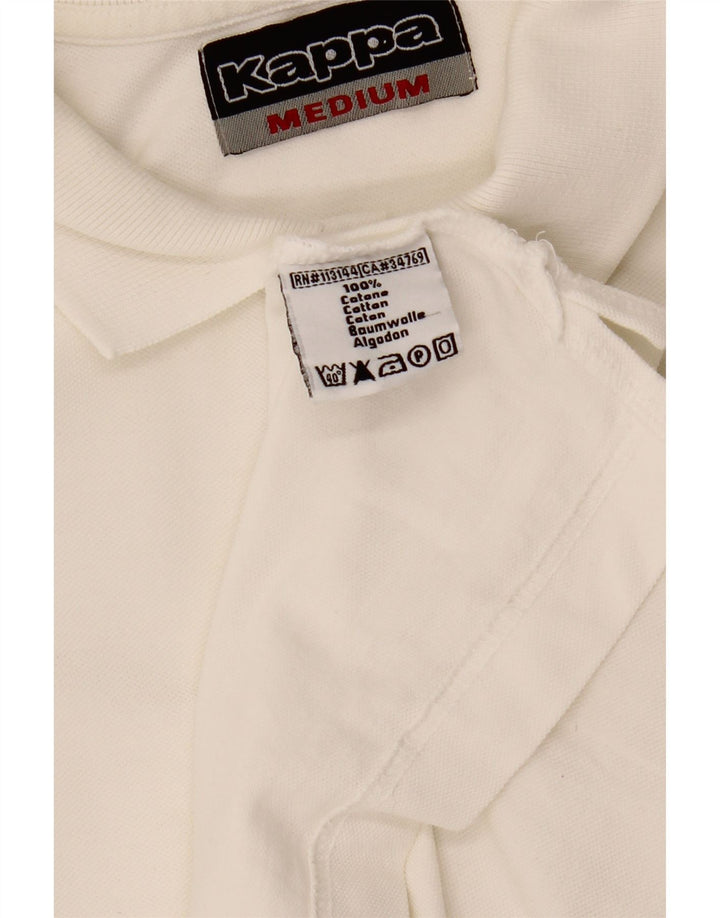 Kappa Langærmet Polo Shirt til mænd Medium hvid bomuld
