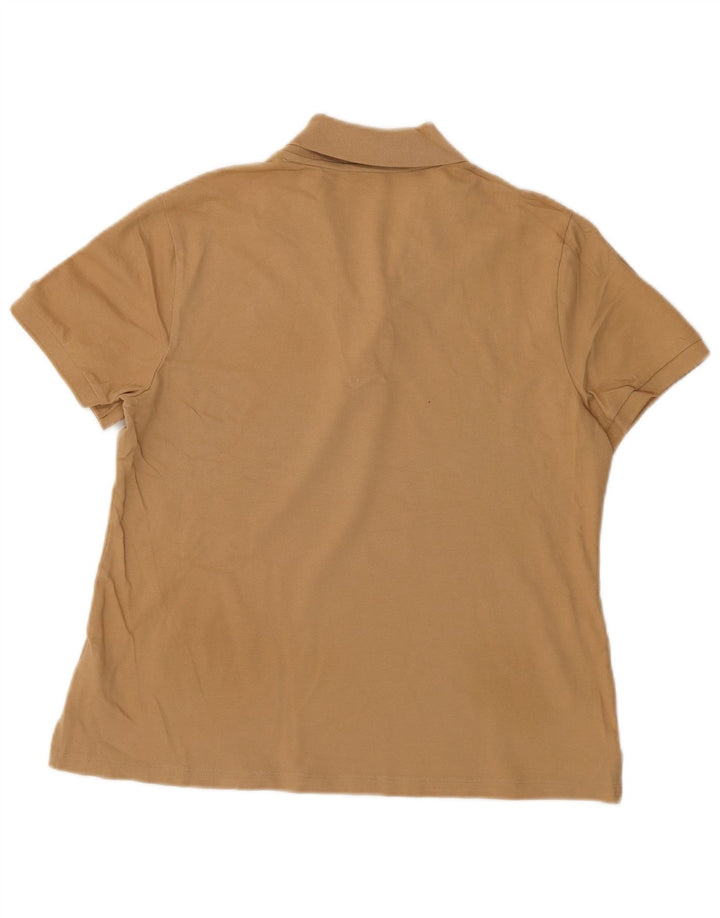NAUTICA Dame Polo Shirt UK 18 XL Beige Bomuld