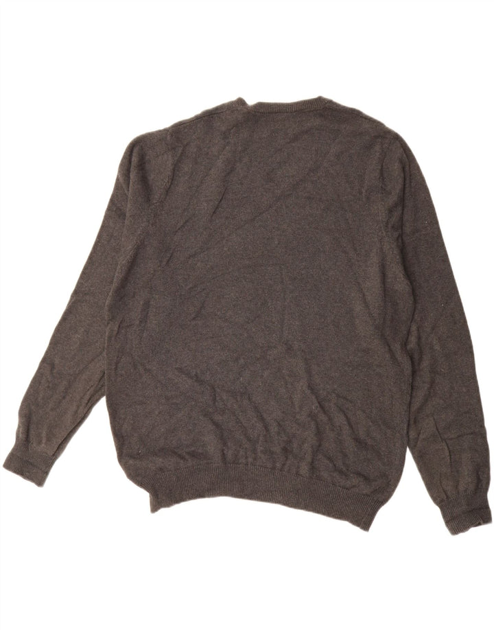 MARKS & SPENCER Herre Regular Fit V-hals sweater mellemgrå