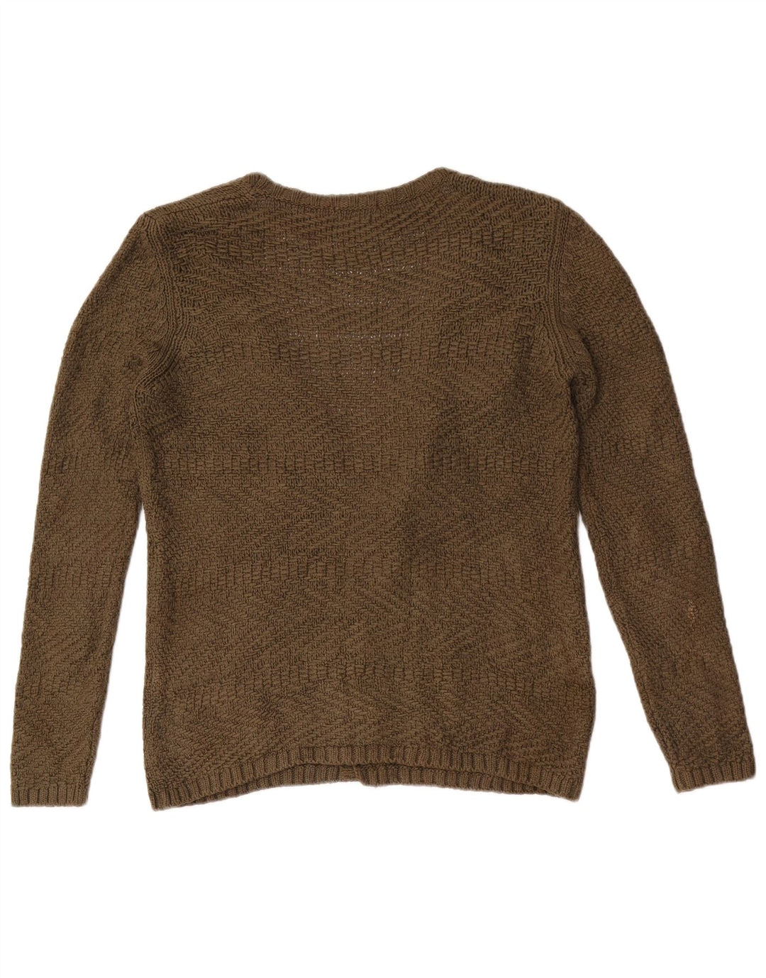 Massimo Dutti Dame Open Cardigan Sweater UK 12 Medium Khaki
