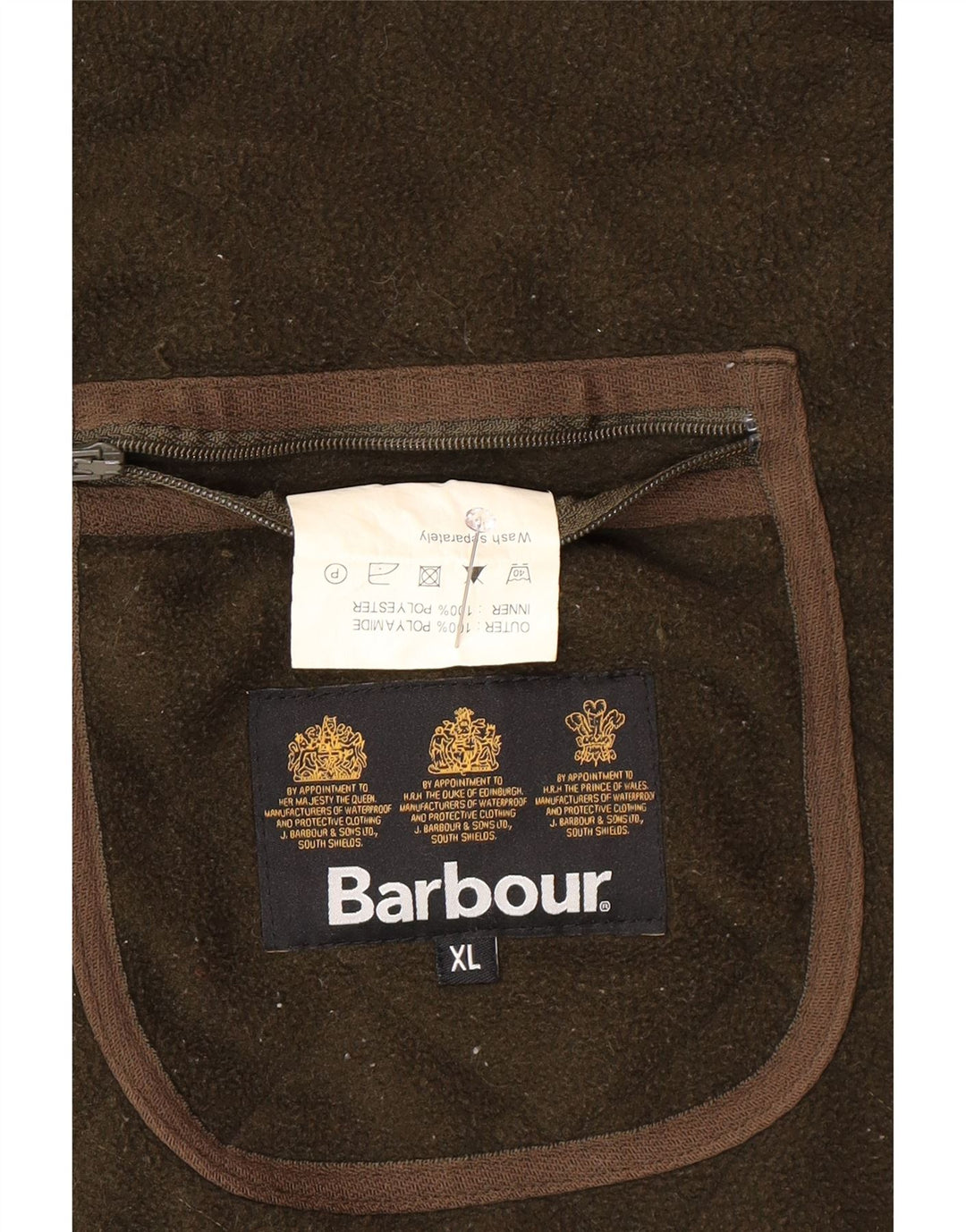 BARBOUR Herre Quiltet Gilet UK 42 XL Grøn polyamid