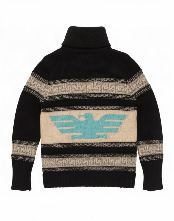 Superdry Herre grafisk cardigan sweater Stor sort Colourblock Akryl