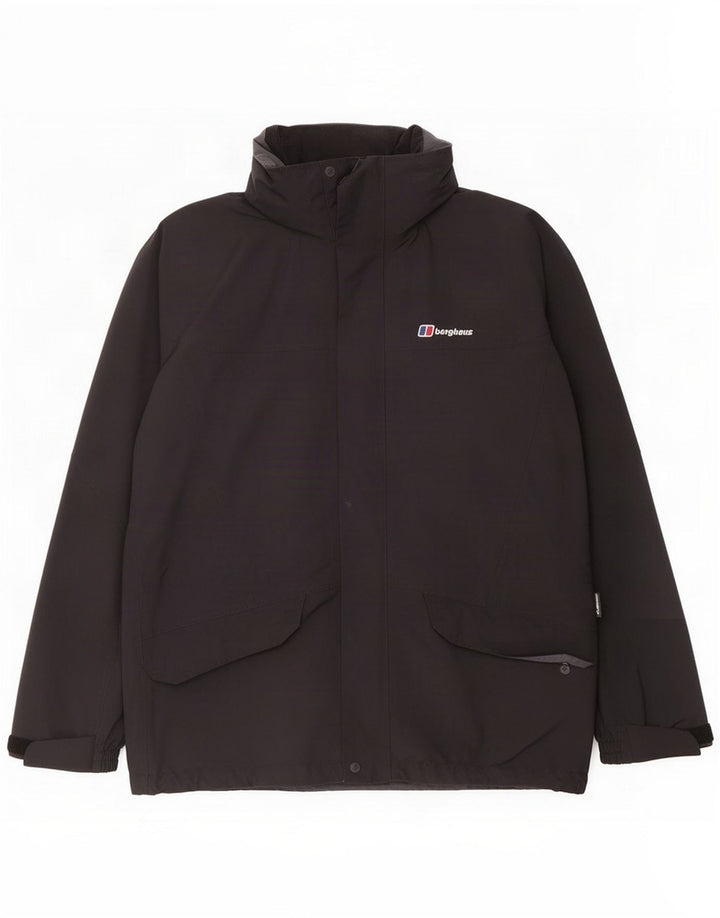 Berghaus Regnjakke til mænd UK 38 Medium Sort Polyester