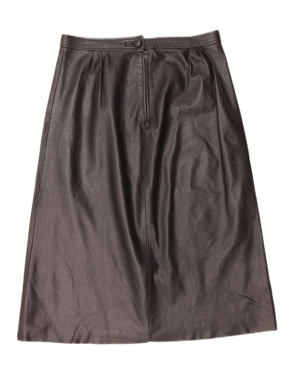 Vintage lædernederdel til kvinder W28 Medium Black