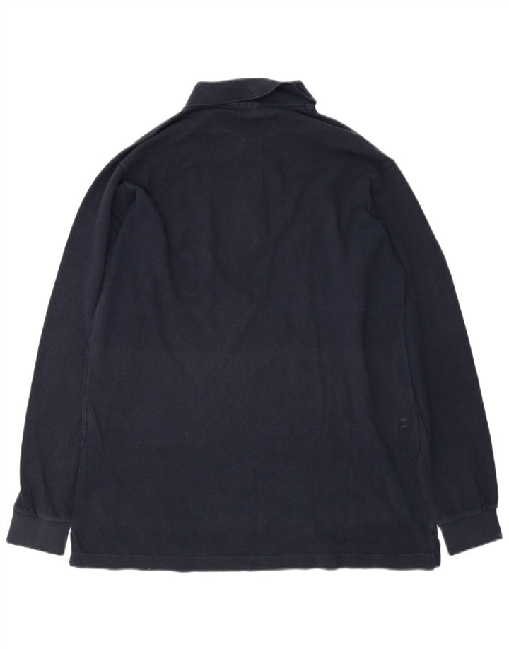 Sergio Tacchini Langærmet herre poloshirt Medium marineblå bomuld