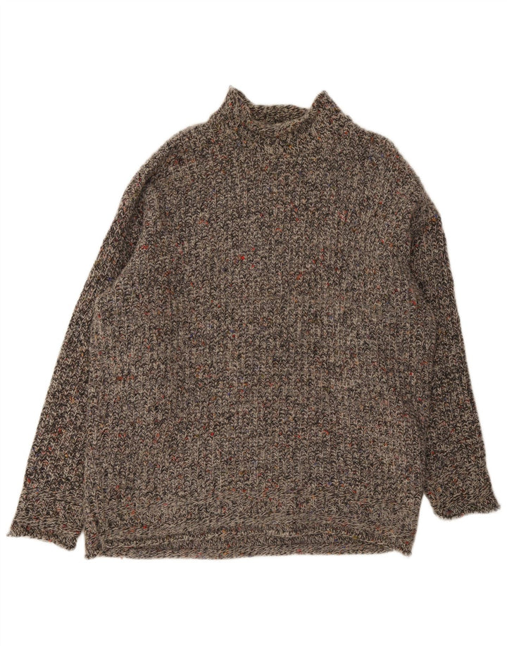S. Moritz Herre Turtle Neck Jumper Sweater XL Grå Flecked
