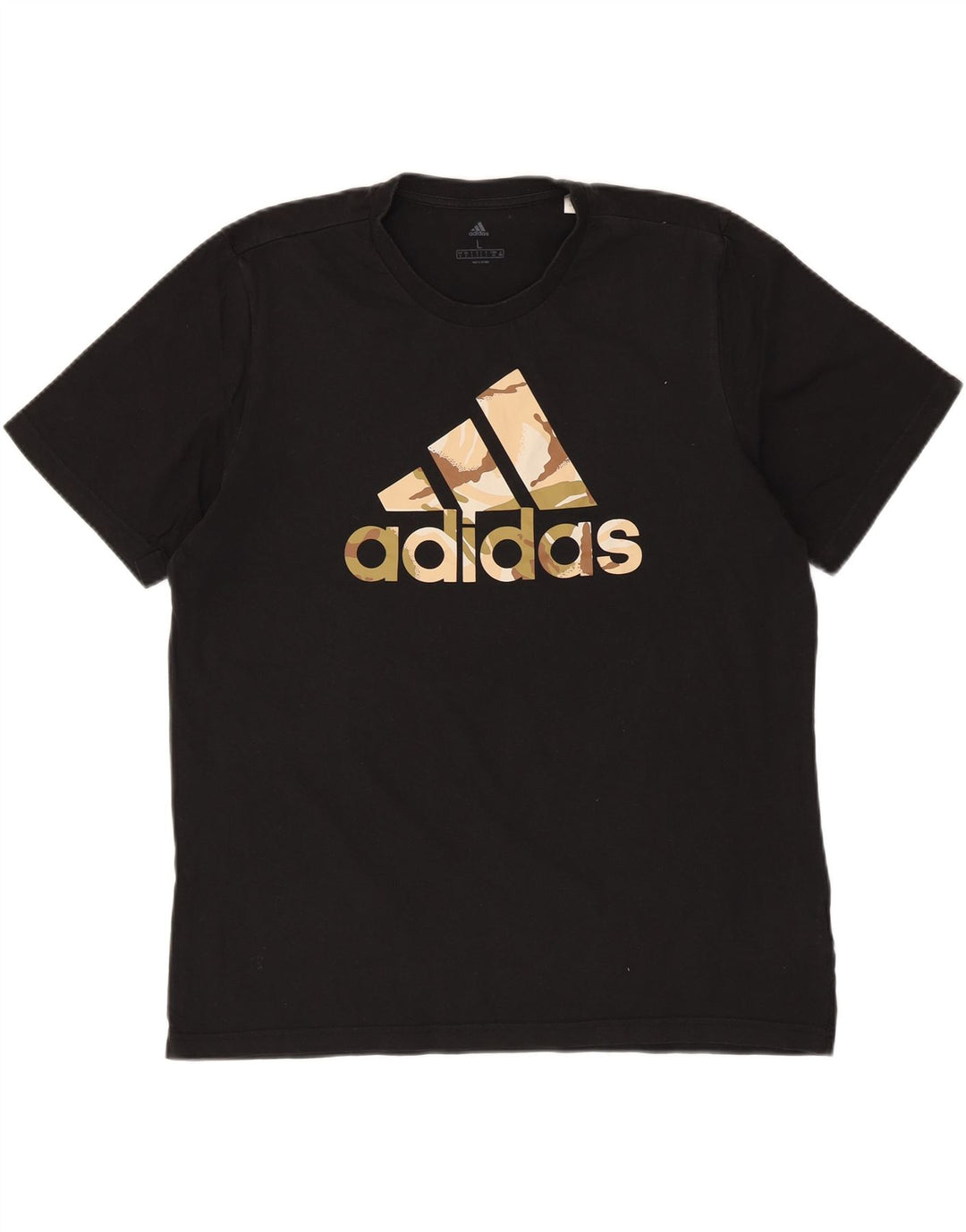 ADIDAS Mens Graphic T-Shirt Top Large Black Cotton Vintage Adidas and Second-Hand Adidas from Messina Hembry 