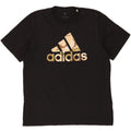 ADIDAS Mens Graphic T-Shirt Top Large Black Cotton Vintage Adidas and Second-Hand Adidas from Messina Hembry 