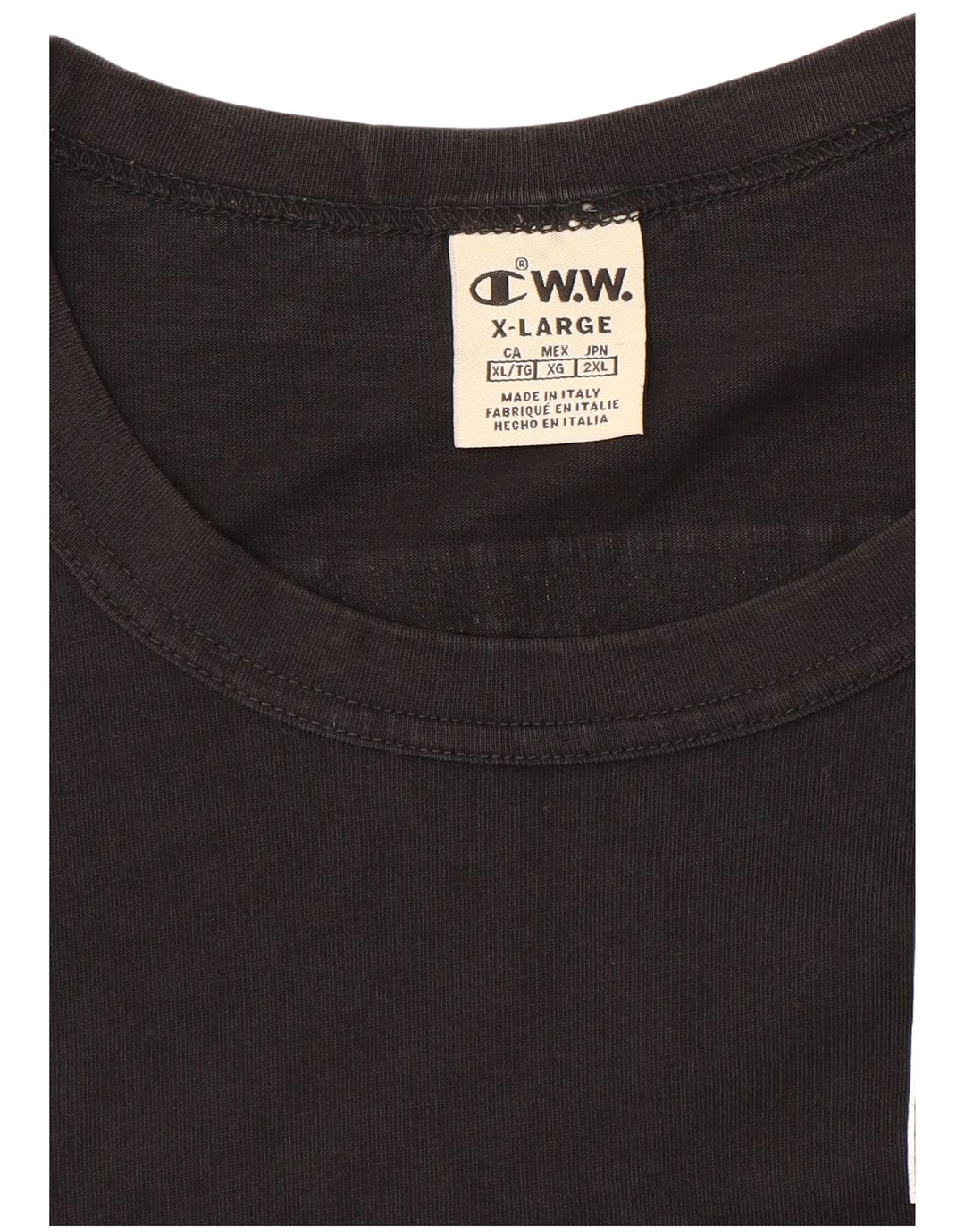 Champion Herre Grafisk T-Shirt Top XL Sort