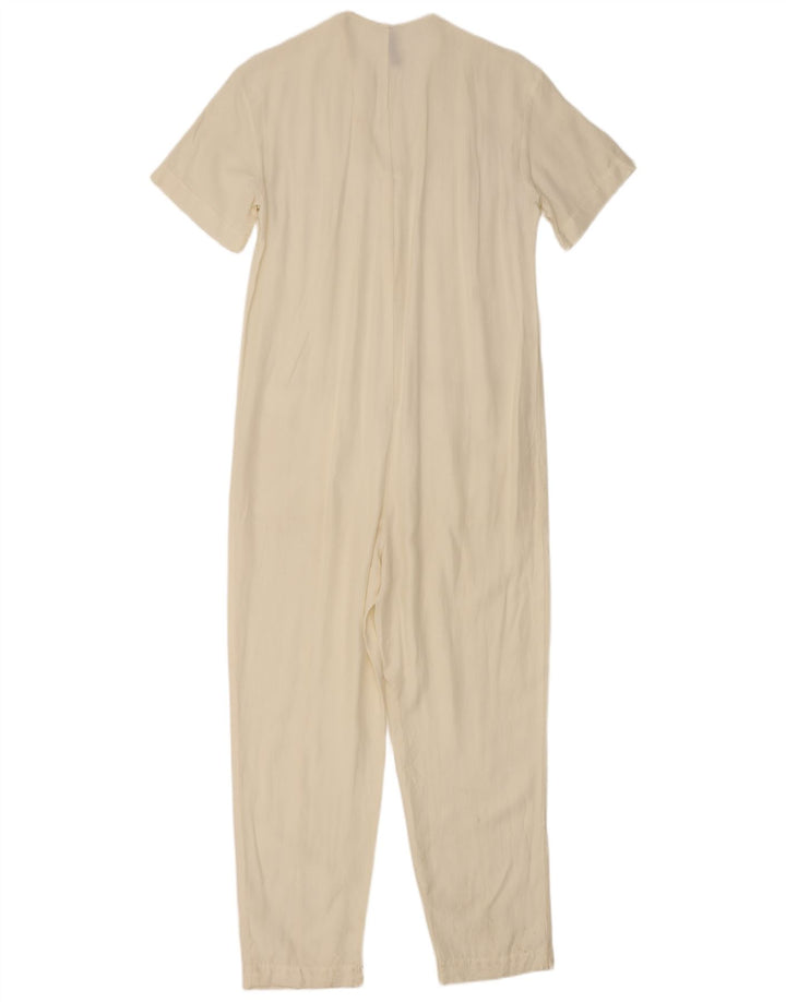 Zara Dame Trafaluc Jumpsuit UK 10 Small Off White