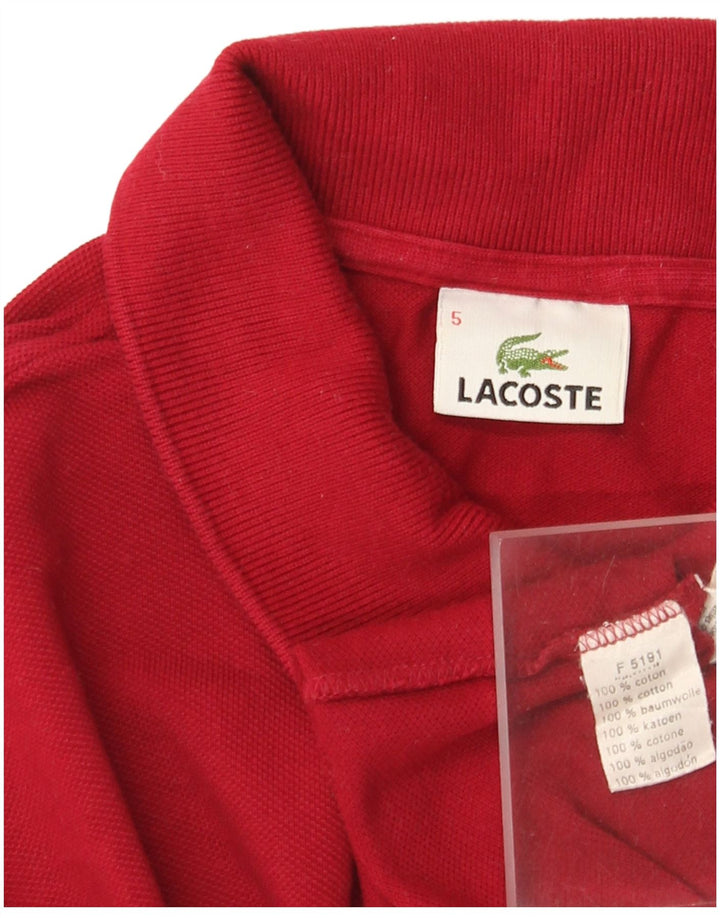 Lacoste herre poloskjorte str. 5 Large rød bomuld