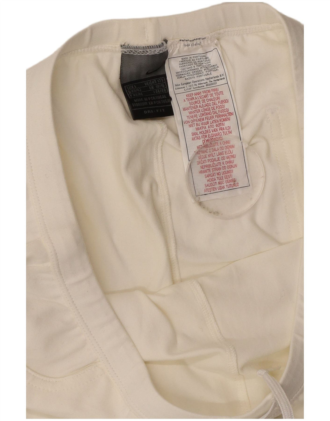 Nike Flare træningsdragtsbukser til kvinder UK 14/16 Large Off White Nylon