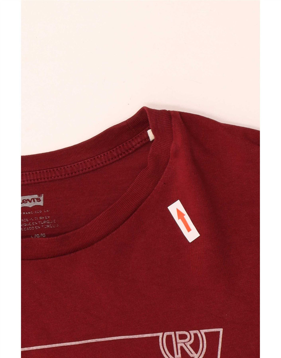 Levi's Herre grafisk T-shirt Top Stor rød bomuld