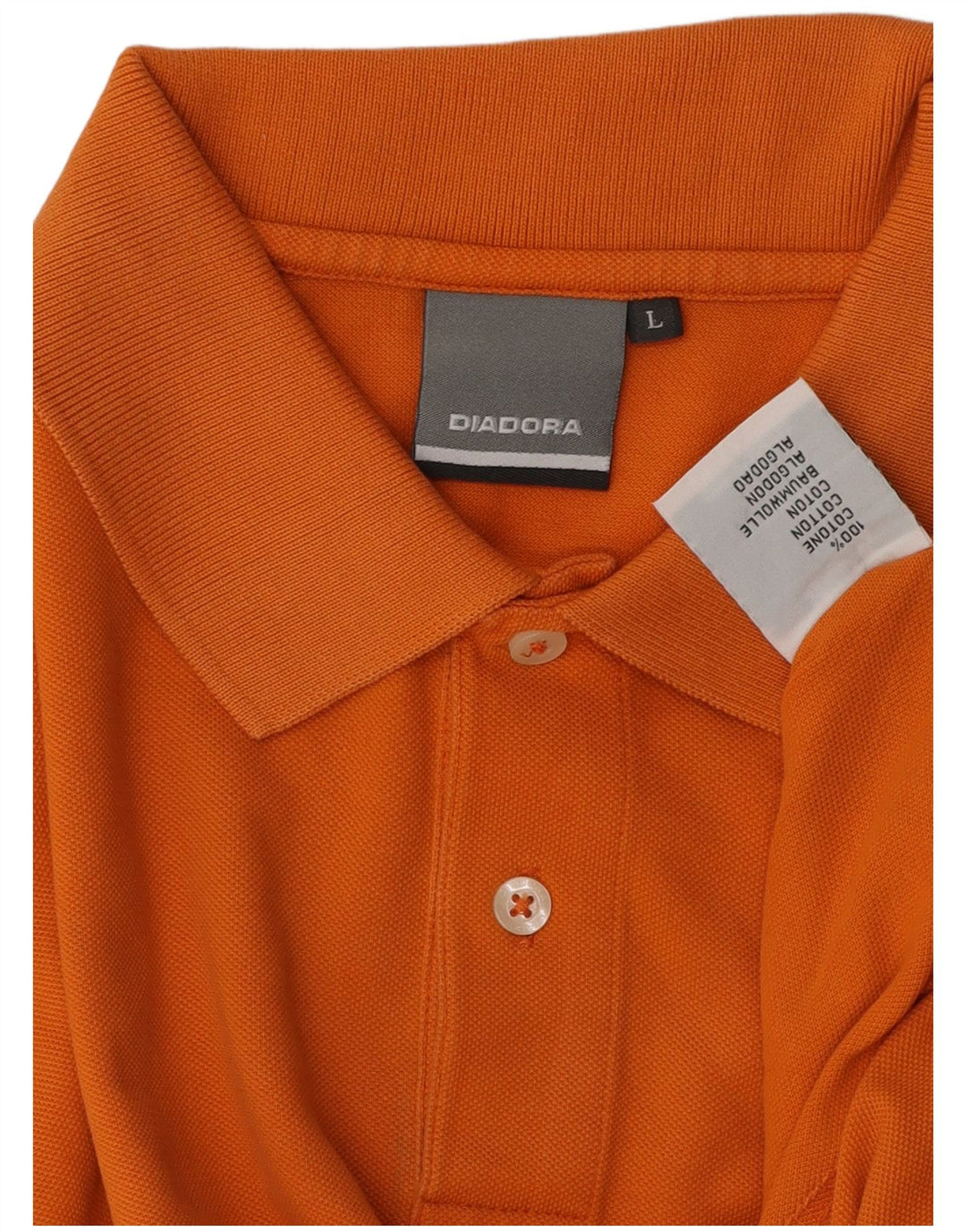 Diadora herre poloskjorte stor orange bomuld