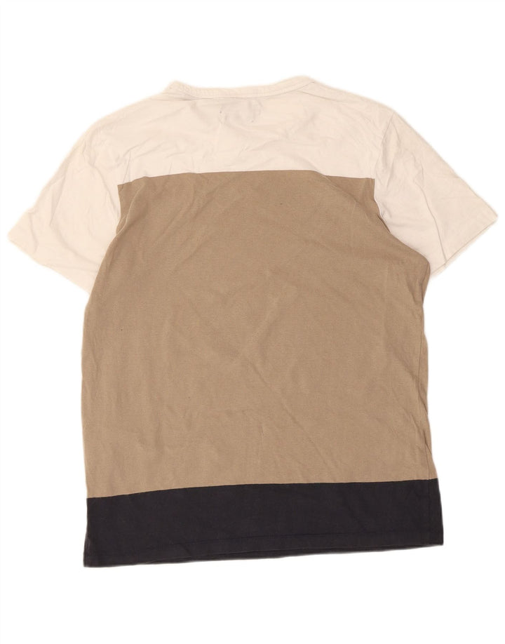 Jack & Jones Herre T-Shirt Top Medium Beige Colourblock Bomuld