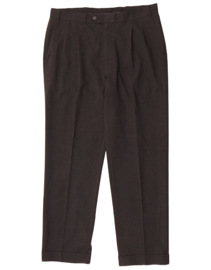 Marks & Spencer Herre Pegged Suit Bukser W36 L31 Grå Polyester