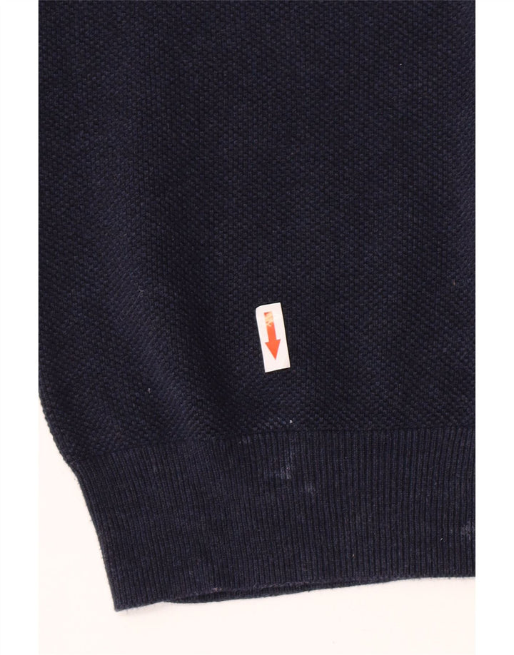 John Lewis herre lynlås-hals sweater stor marineblå bomuld
