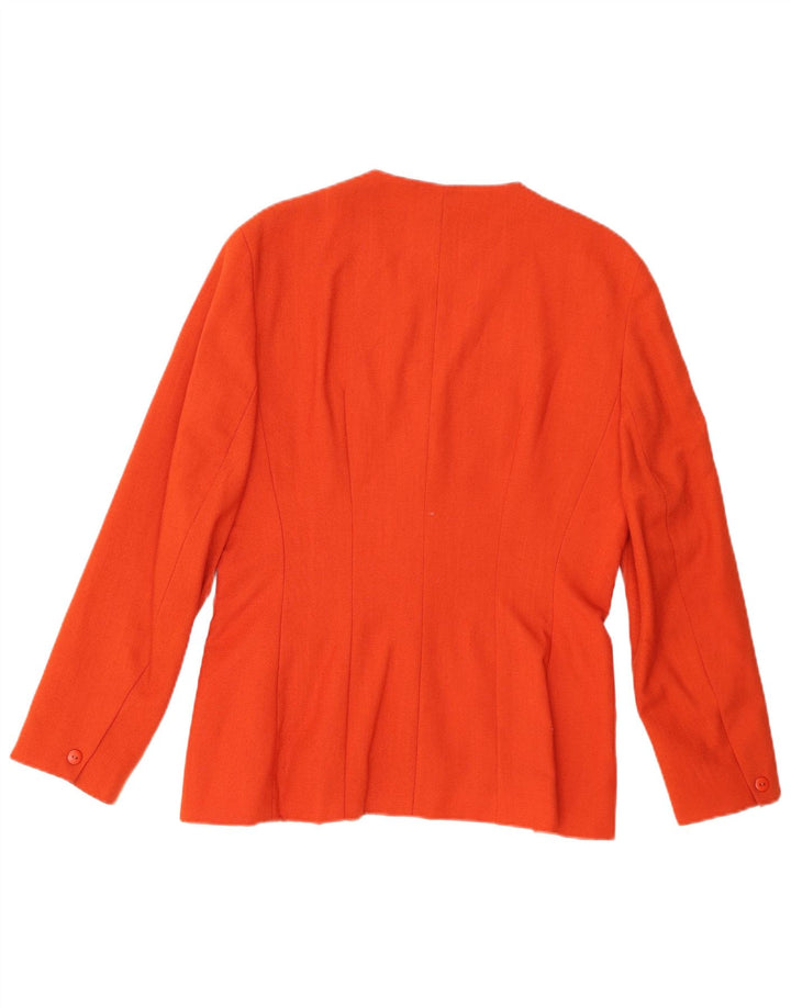 PLANET Dame 3-knaps blazerjakke UK 12 Medium Orange Polyester