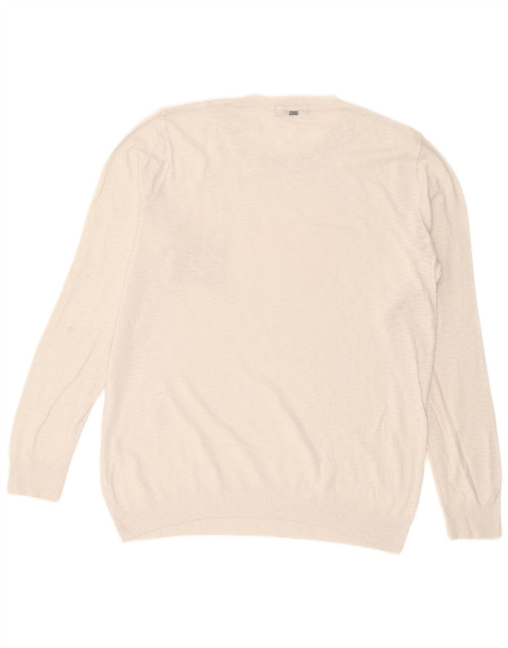 Liu Jo Herre sweater med rund hals, stor hvid