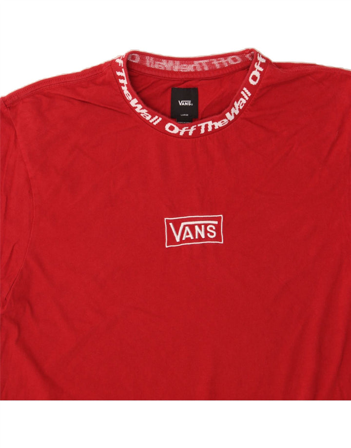 VANS Mens Graphic T-Shirt Top Large Red Cotton Vintage Vans and Second-Hand Vans from Messina Hembry 