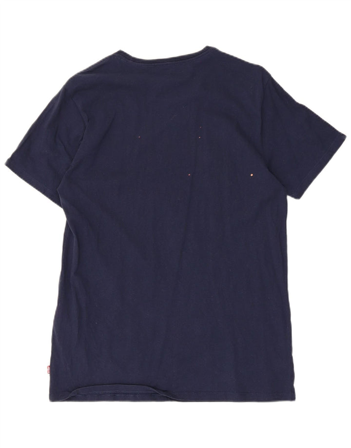Levi's Herre grafisk T-shirt Top Medium Navyblå Bomuld