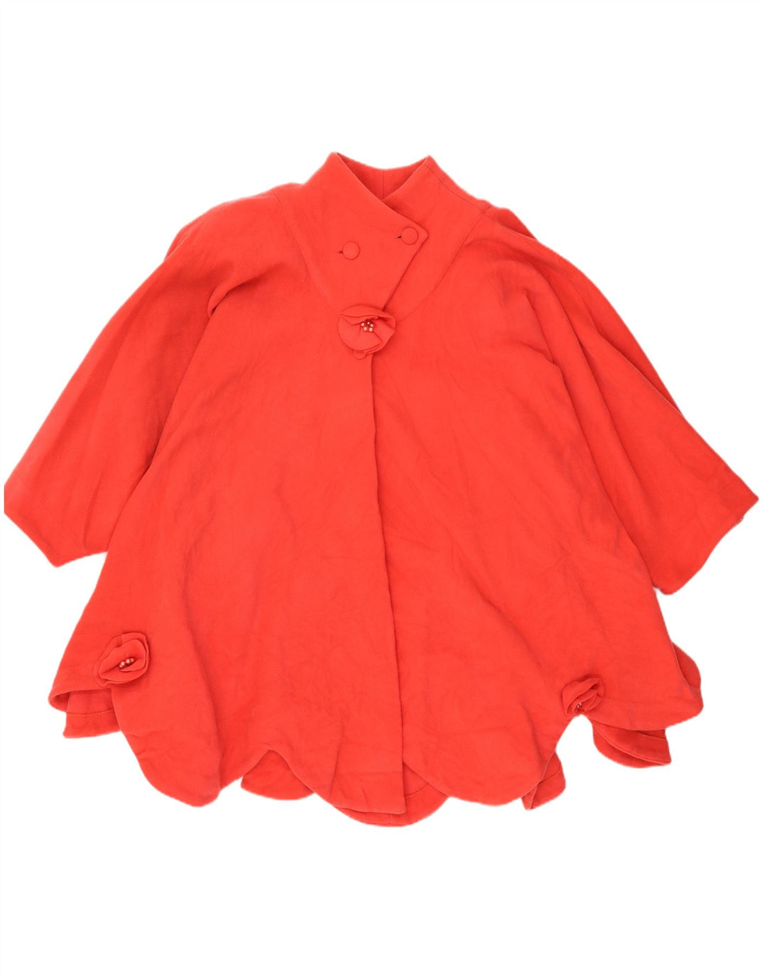 Vintage Dame Poncho Coat UK 20 2XL Rød