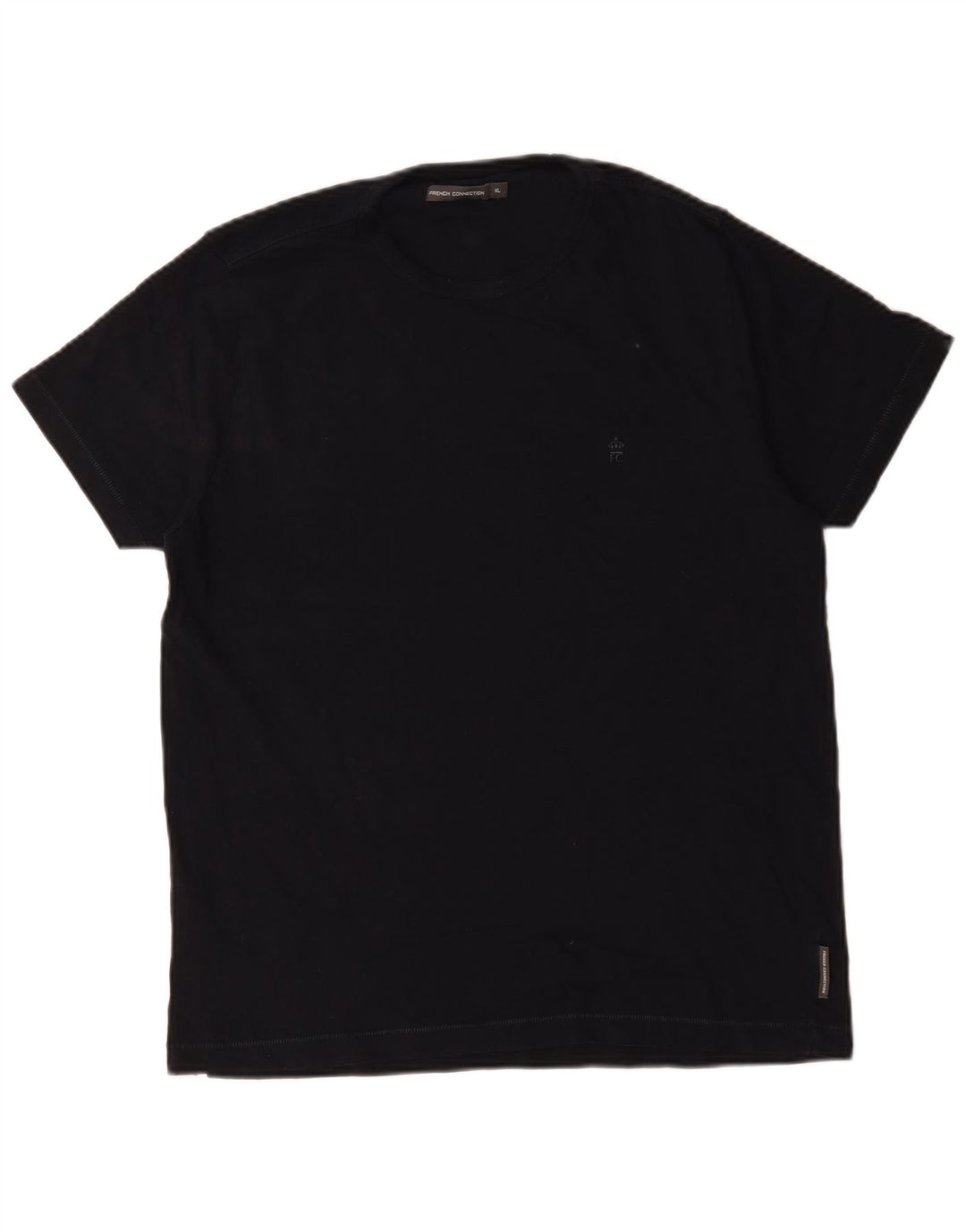 French Connection Herre T-Shirt Top XL Marineblå Bomuld