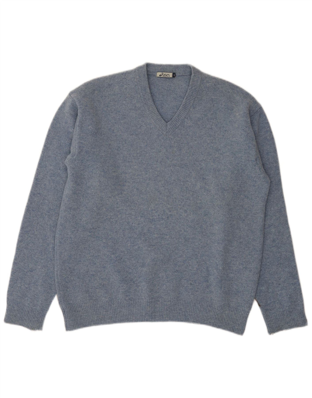 Asics Herre V-hals sweater Stor blå lammeuld
