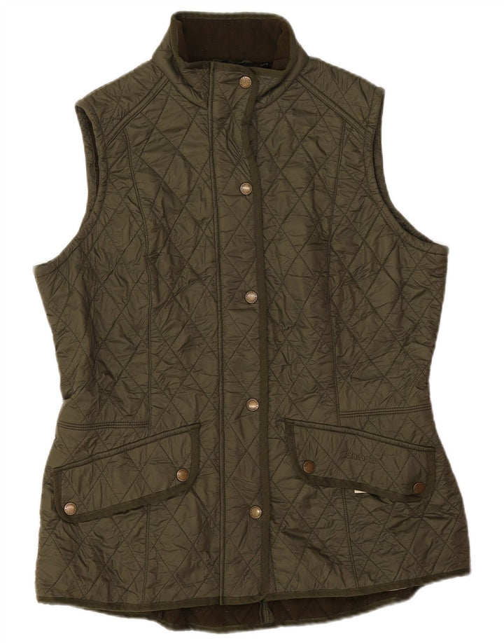 Barbour Dame Quiltet Gilet UK 16 Large Khaki