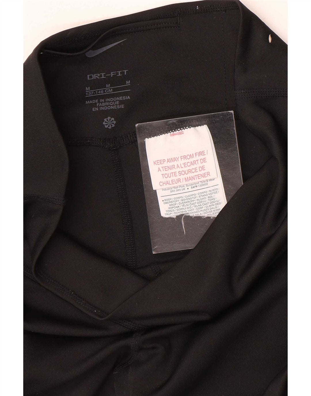 Nike Girls Dri Fit Leggings 10-11 år Medium Sort Polyester