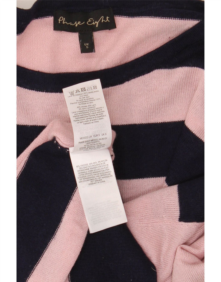 FASE otte Dame sweater med rund hals i overstørrelse UK 10 Small Pink