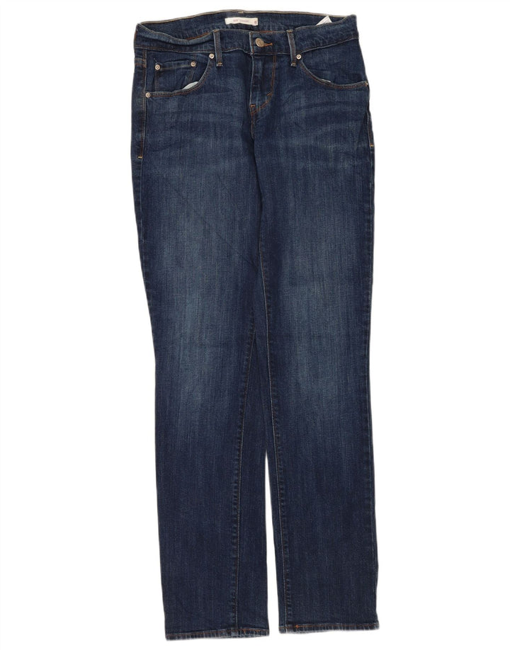 Levi's Dame 505 Straight Jeans W28 L32 Blå Bomuld